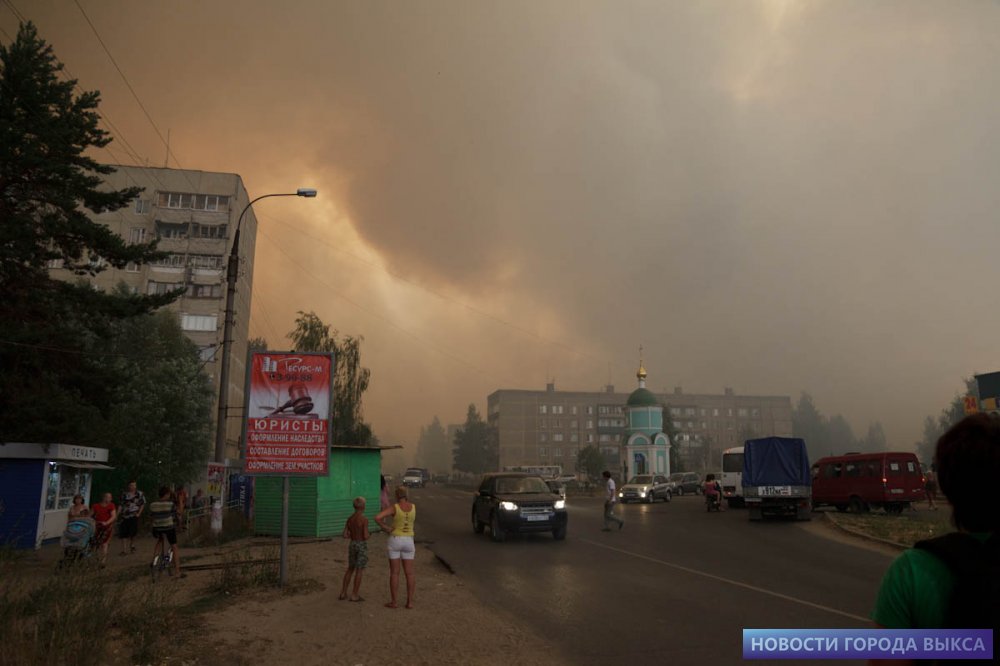 Микрорайон Жуковского в Выксе эвакуирован в связи с лесным пожаром