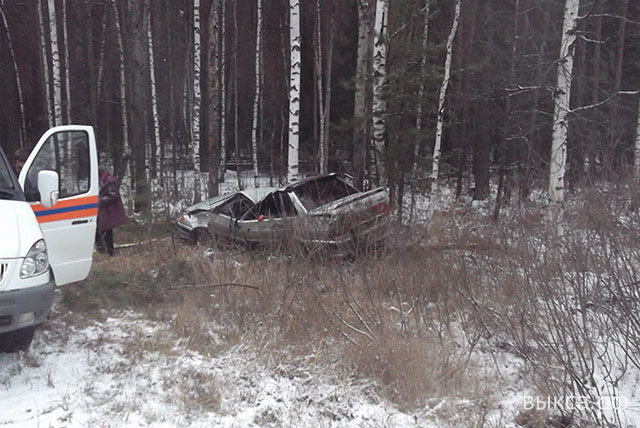 Два человека пострадали в результате опрокидывания автомобиля в Выксе