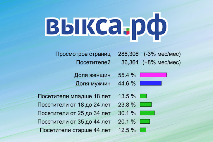 50,7 тысяч человек посетили группу сайтов «Выкса.Рф» в декабре 2013 года