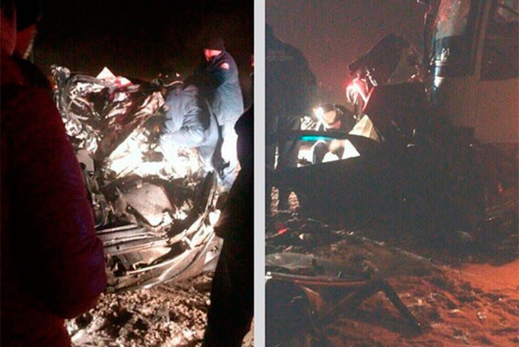 На трассе Выкса — Навашино иномарка врезалась в автобус: водитель «легковушки» погиб