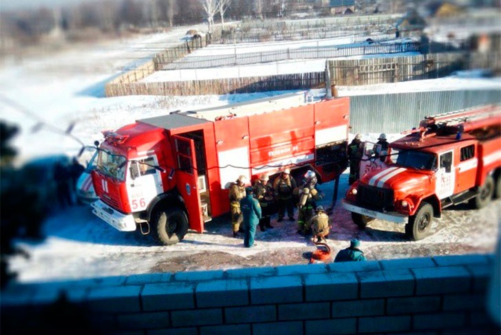 В Борковке прошли учения служб пожаротушения