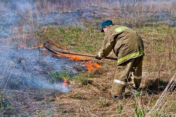 В Выксе зафиксированы случаи возгорания сухой травы и мусора