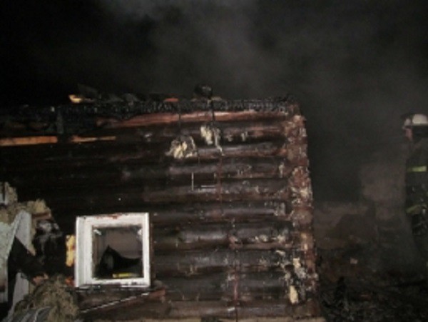 В Мотмосе сгорела баня