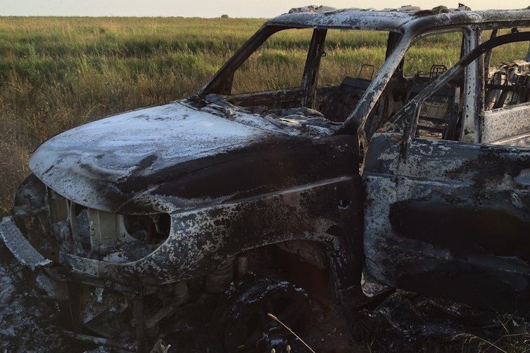 В районе Красного Бакена сгорел автомобиль