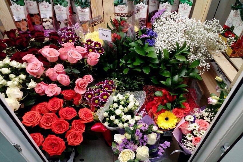 В супермаркете «Садория» большой выбор цветов