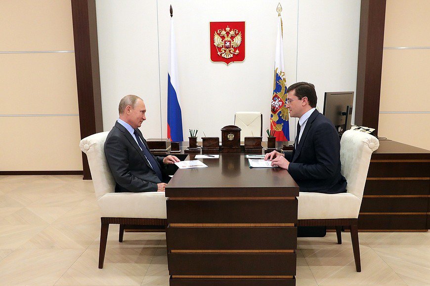 Никитин и Путин обсудили вопросы соцэкономразвития региона