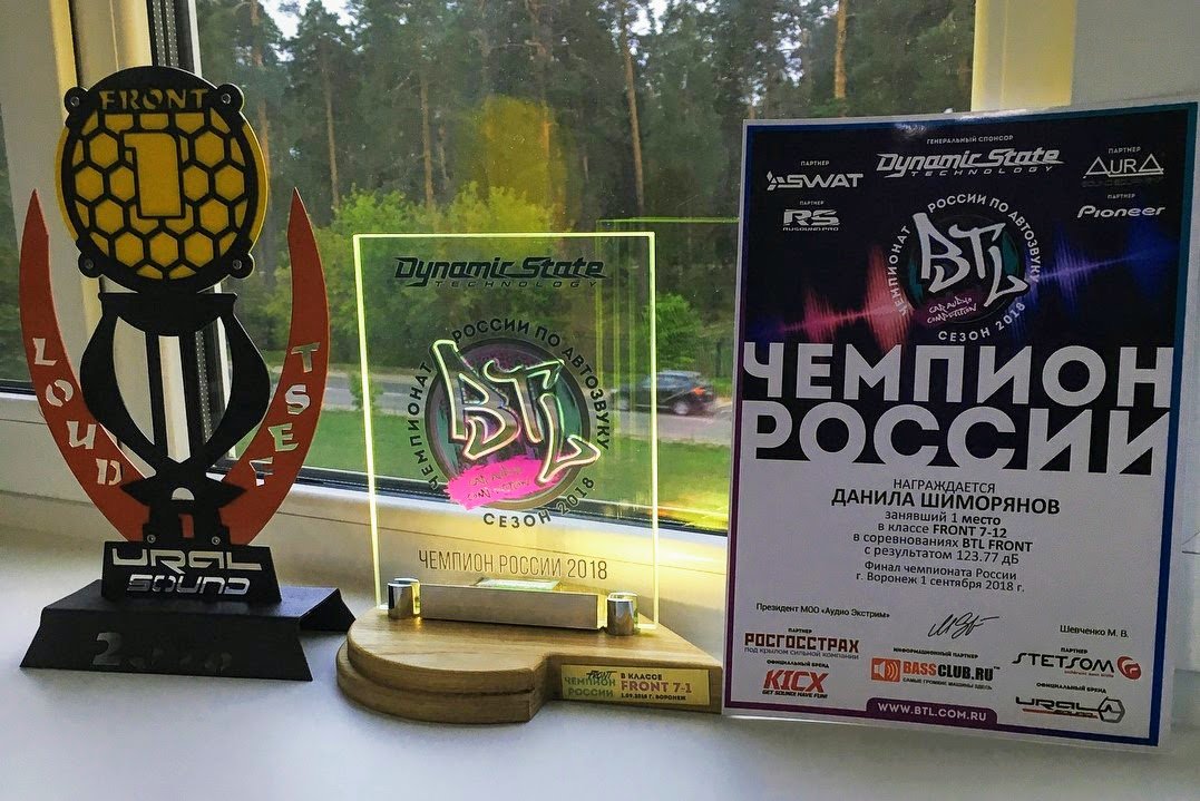 Данила Шиморянов стал двукратным чемпионом России по автозвуку