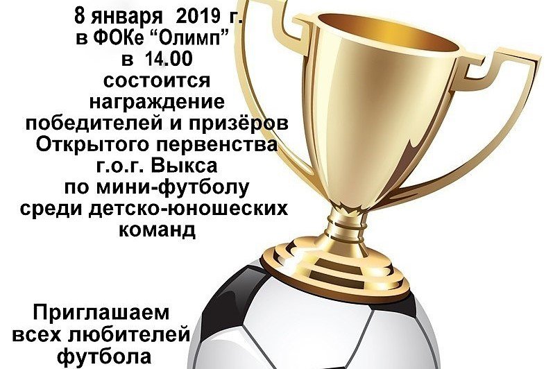 Награждение победителей турниров по мини-футболу