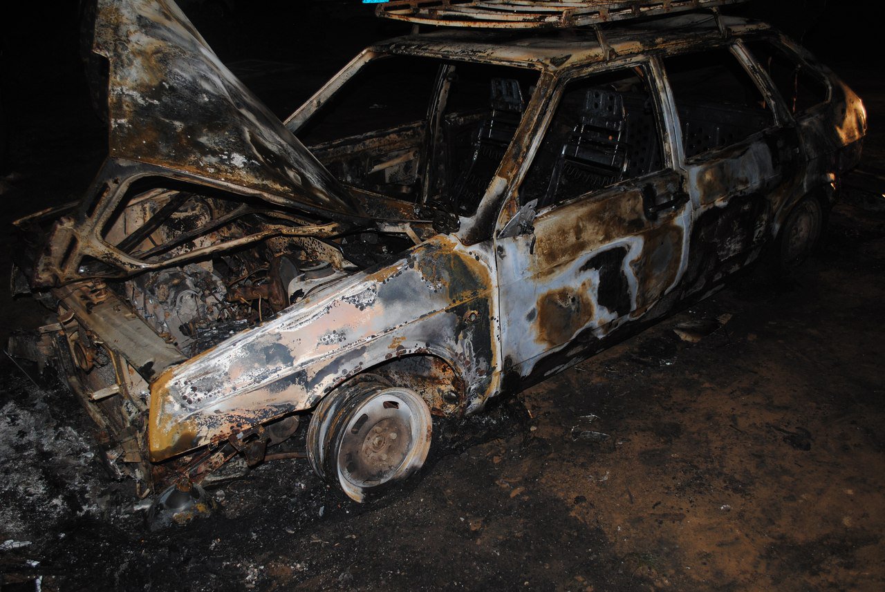 Ночью в Новодмитриевке сгорел автомобиль