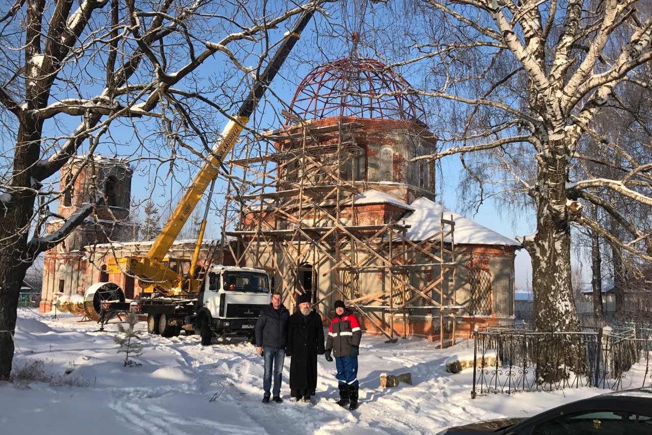 Восстановление храма в Досчатом активно продолжается