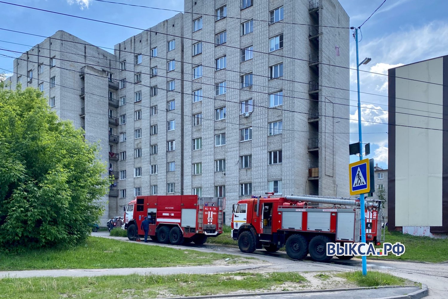 На улице Чкалова горело общежитие