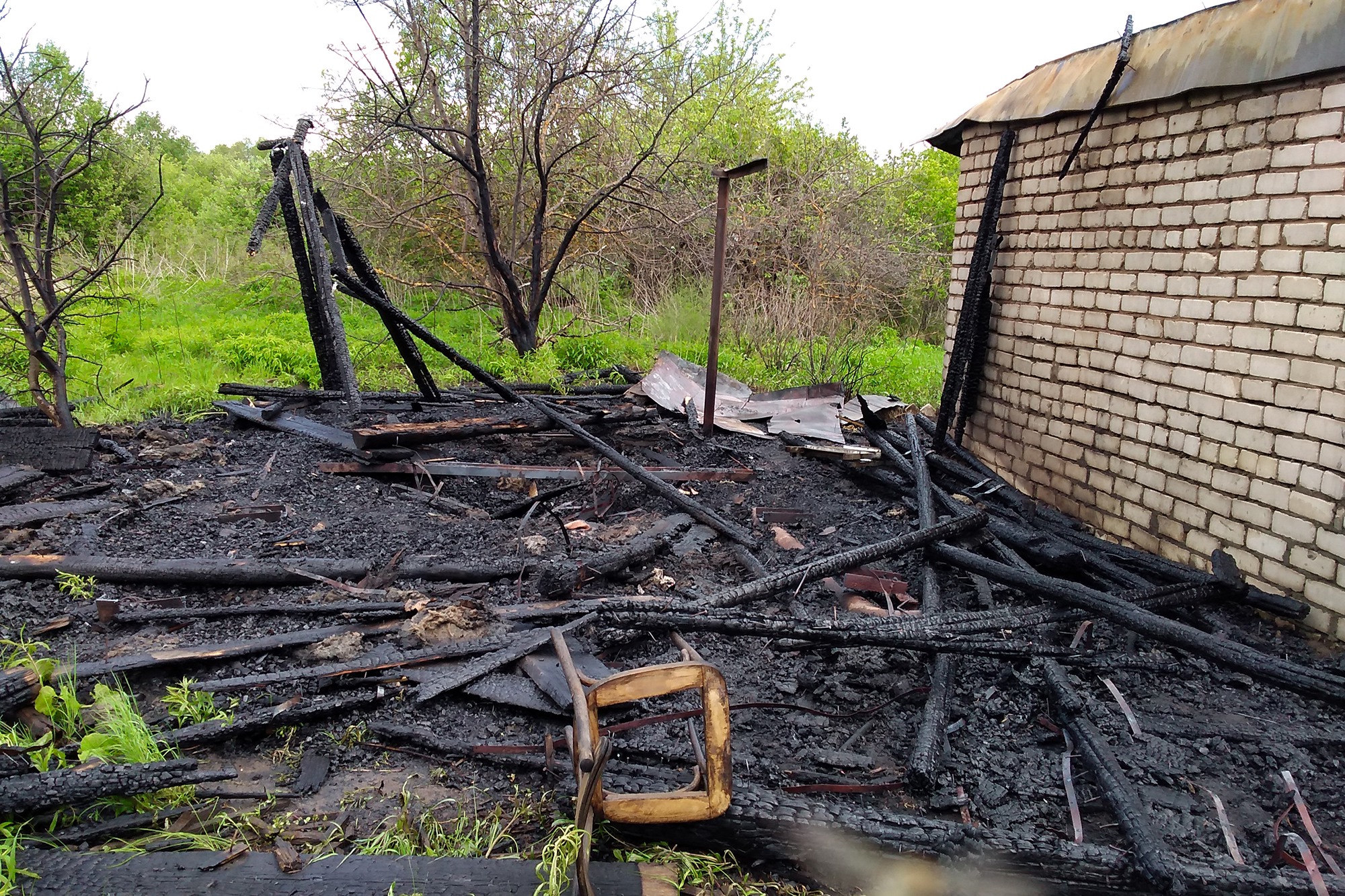 Дача сгорела в садовом товариществе «Вишняки»