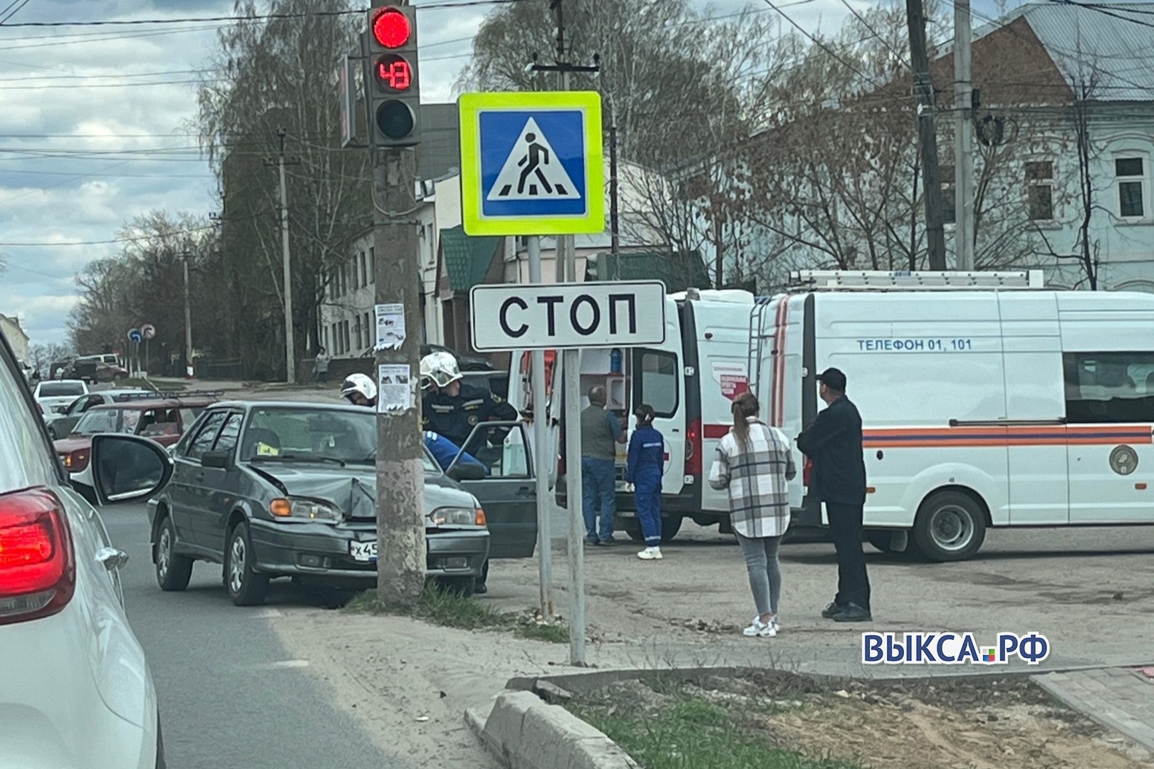 Потеряла сознание и врезалась в столб