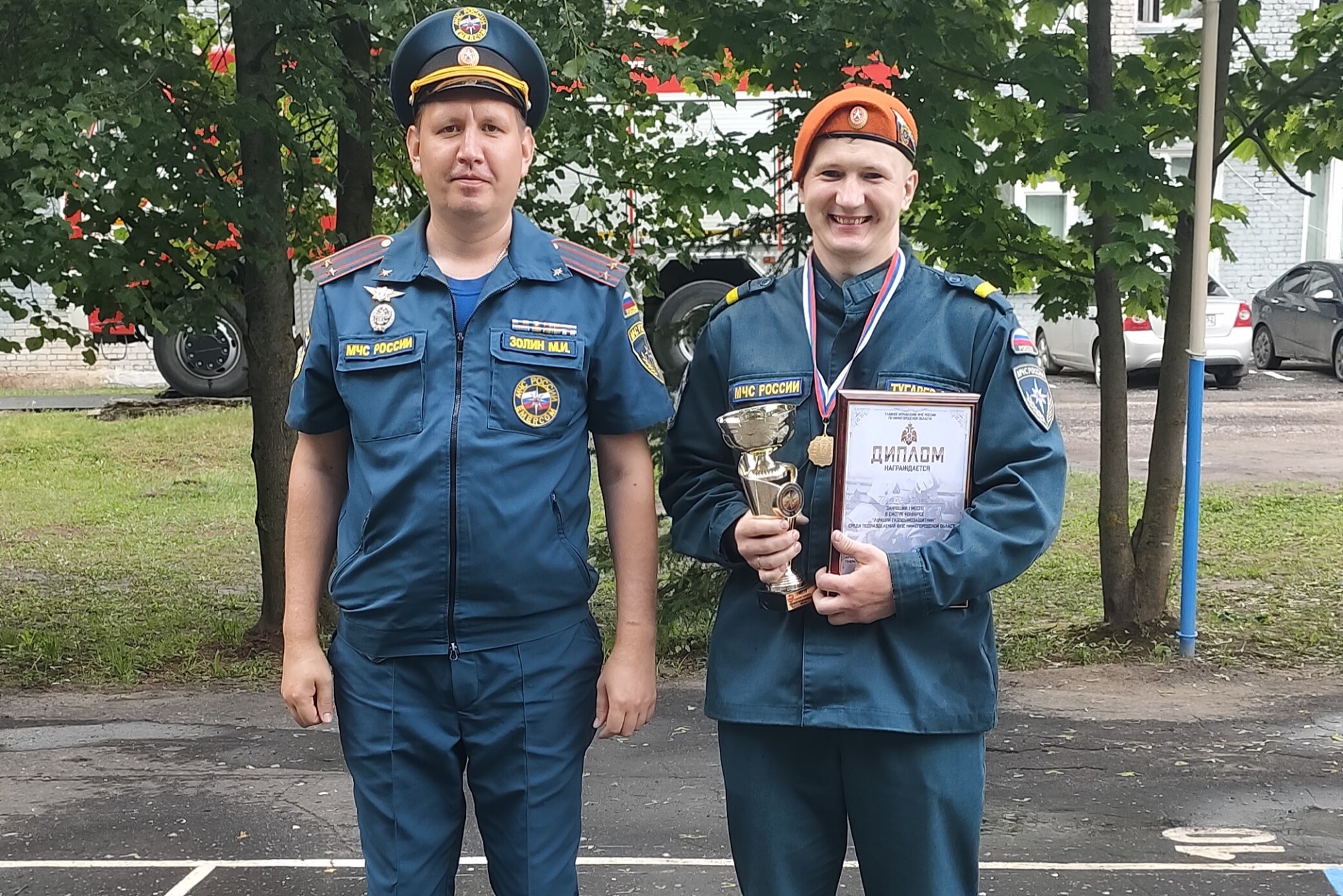 Пожарные Сергей Тугарёв и Николай Шубин выиграли областной конкурс профмастерства