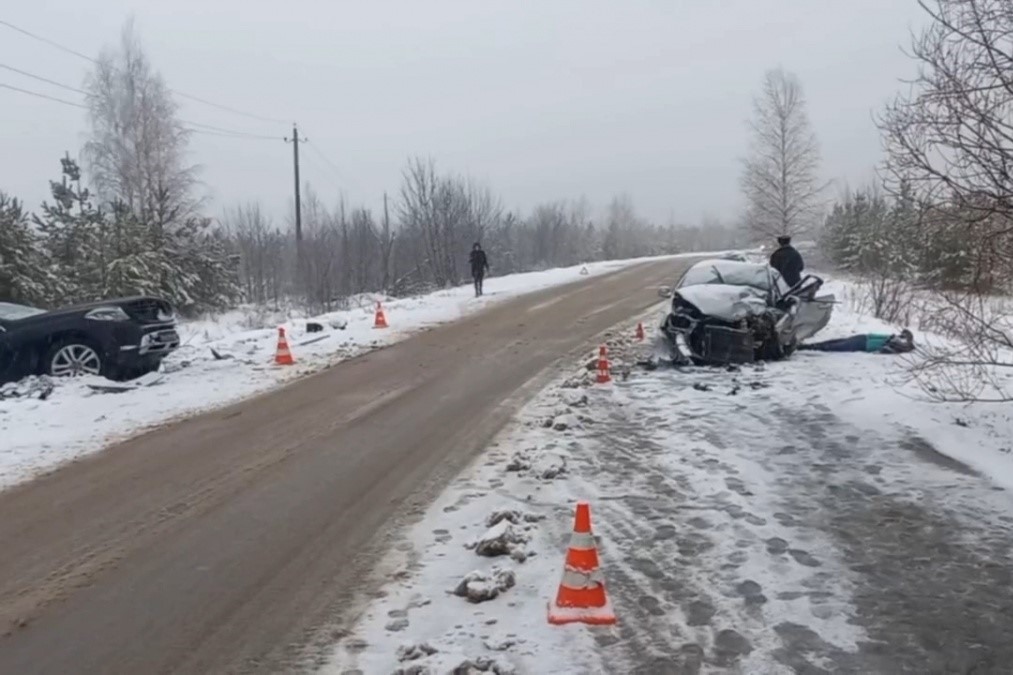 Водитель иномарки погиб в лобовом столкновении у Нижней Вереи