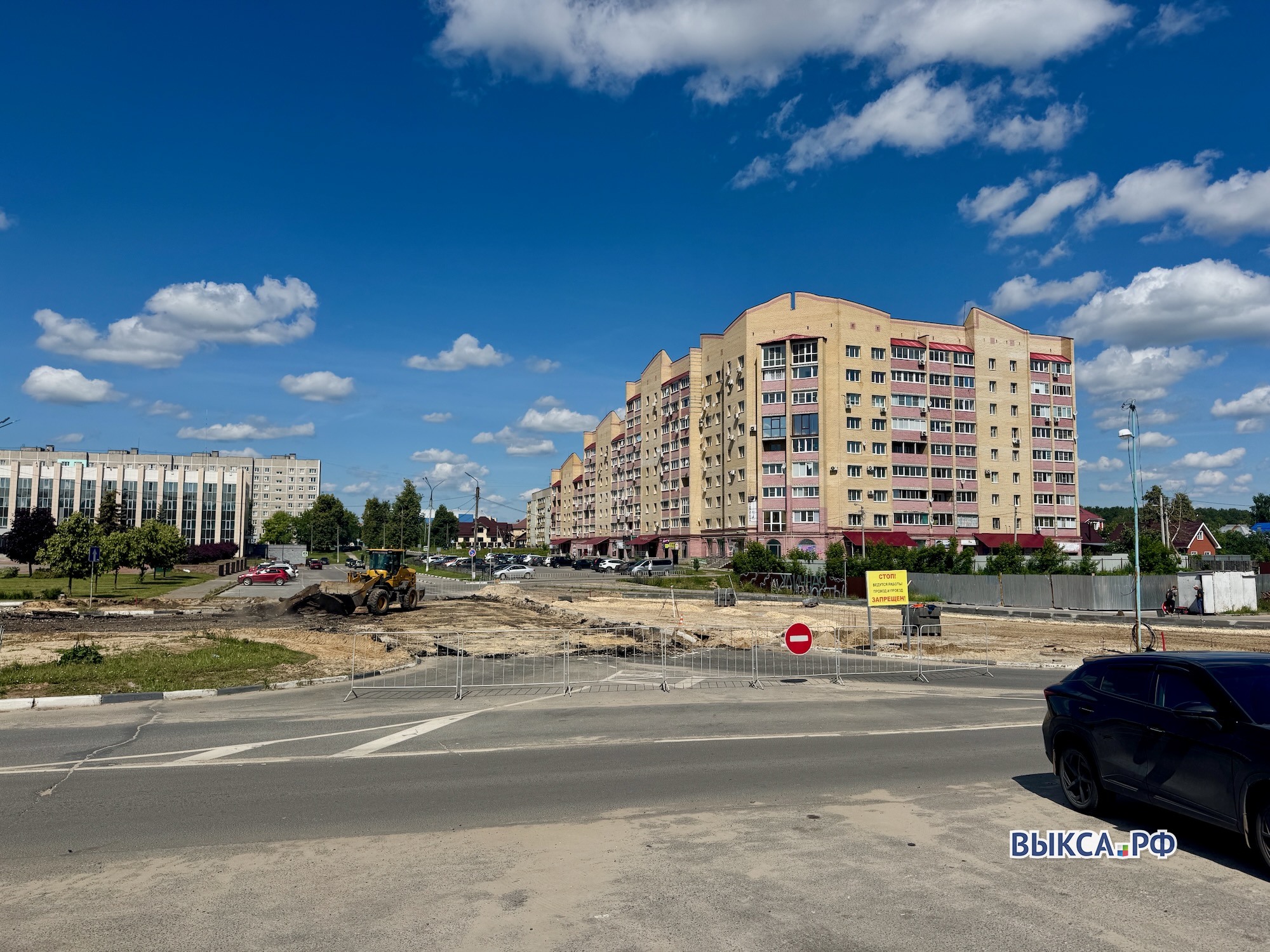 В Выксе началось строительство нового кругового движения