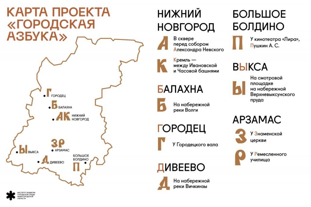 Буквы оживают: «Городская азбука» в Нижегородской области