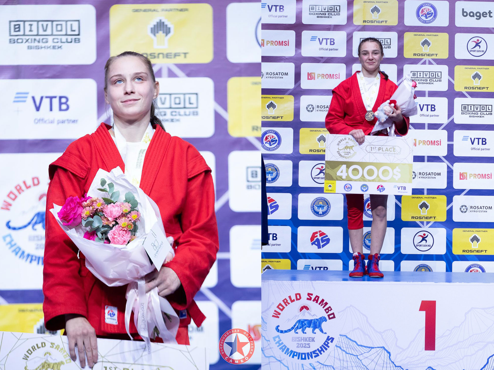 Маргарита Барнева и Татьяна Шуянова — чемпионки мира по самбо