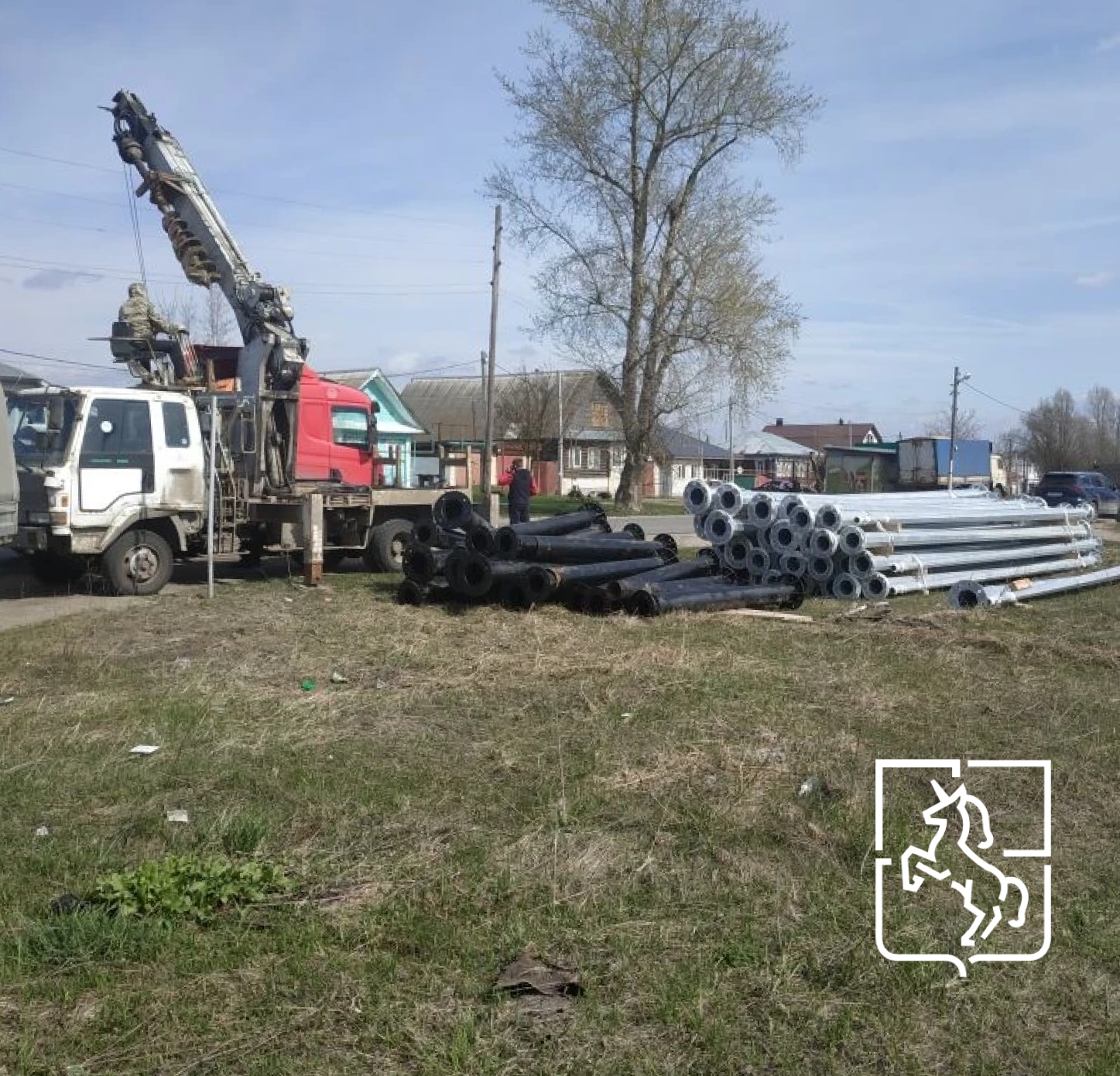 Почти полтора километра уличного освещения смонтируют в деревне Грязной