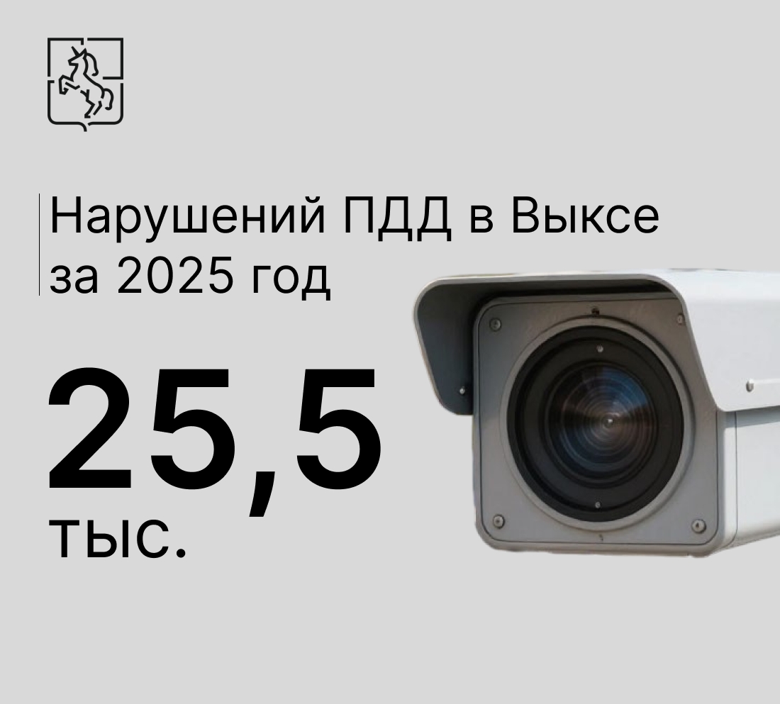 Дорожные камеры зафиксировали почти 25,5 тысяч нарушений ПДД в Выксе в 2025 году
