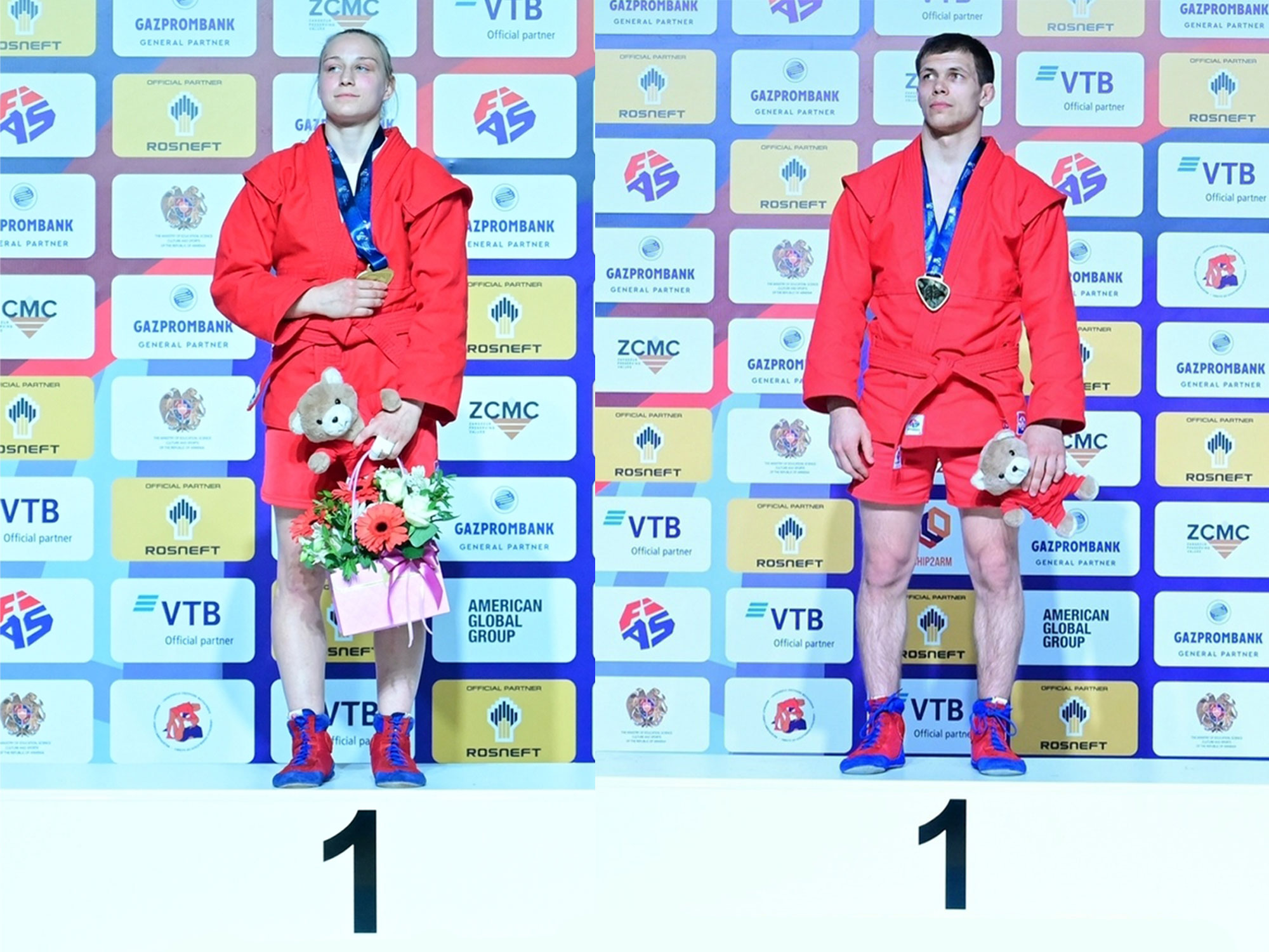 Маргарита Барнева и Андрей Корнеев — победители Кубка мира по самбо
