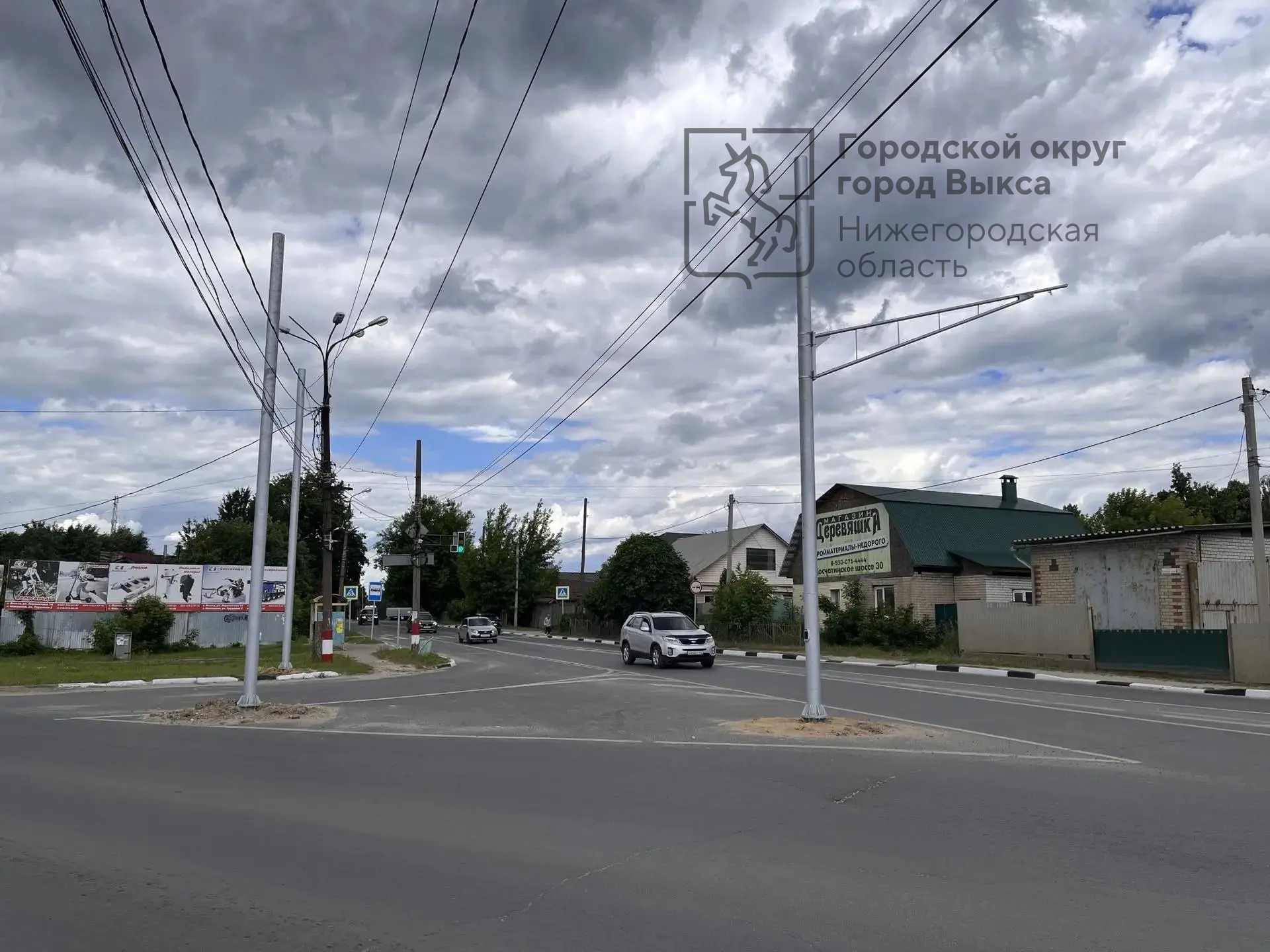 В Выксе реконструируют перекрёсток улицы Красные Зори и Досчатинского шоссе